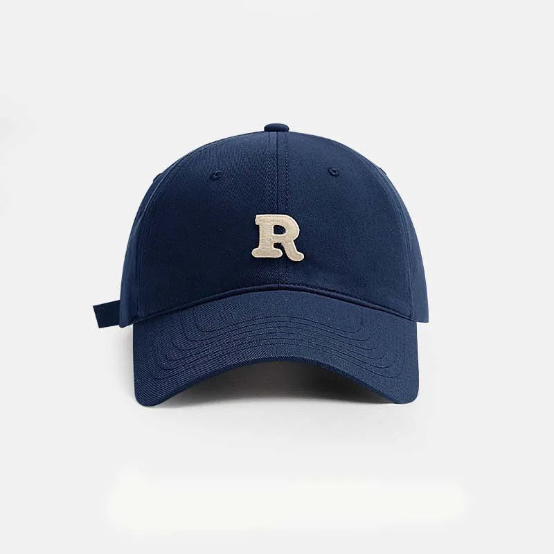 Vintage Letter Embroidered Baseball Cap Trendy Peaked Hat