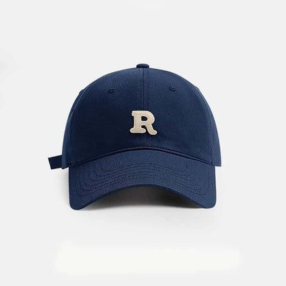 Vintage Letter Embroidered Baseball Cap Trendy Peaked Hat