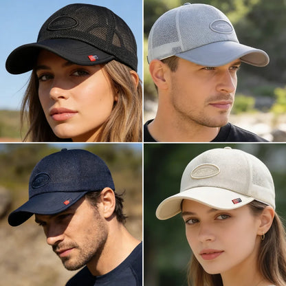 Unisex Long-Brim Mesh Baseball Cap For Men Female