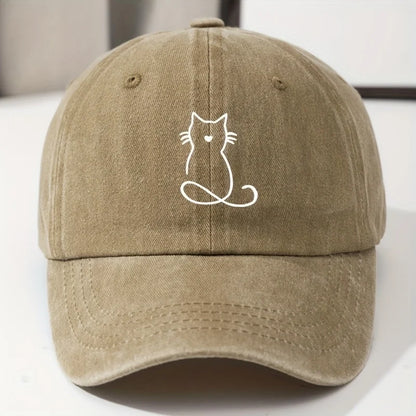Cat Printed Baseball Cap Suitable For Outdoor Travel