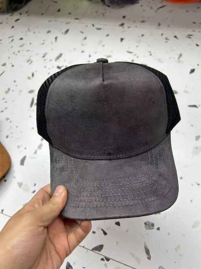 Unisex 5 Panel Suede Mesh Baseballl Cap Four Season Men Women