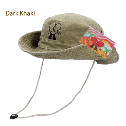 Cotton Embroidered Bad Bunny Fisherman Hats