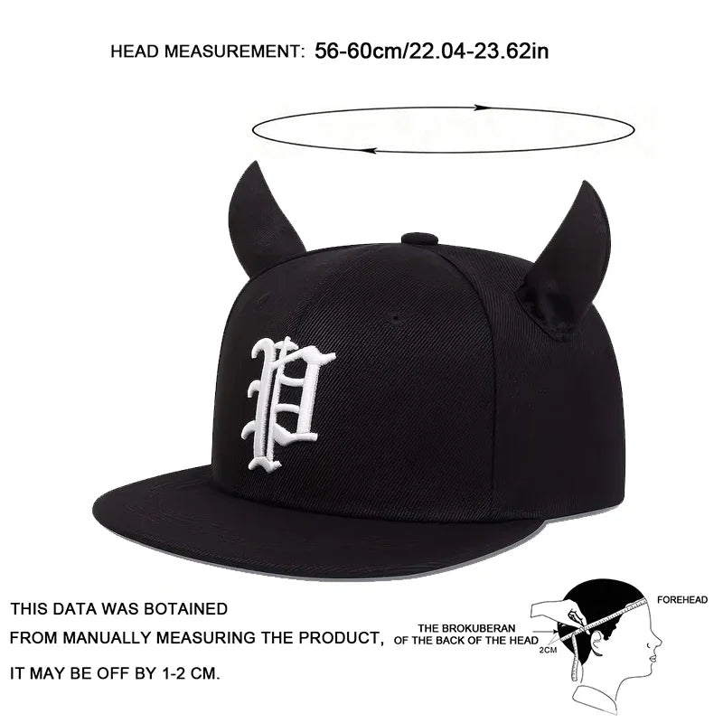 Fashion Hip Hop Baseball Cap P Letter Embroidery Hip Hop Cap