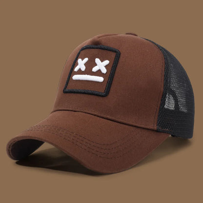 Men's Smiling Face Embroidered Baseball Cap