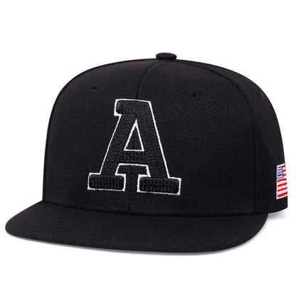 Unisex Simple Letter A Embroidery Hip Hop Hats Outdoor Adjustable Casual Baseball Caps Sunscreen Hat