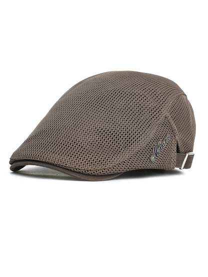 Spring Summer Breathable Mesh Newsboy Caps Men Woman