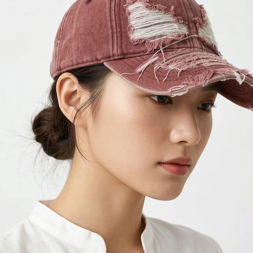 American-Style Retro Denim Baseball Cap