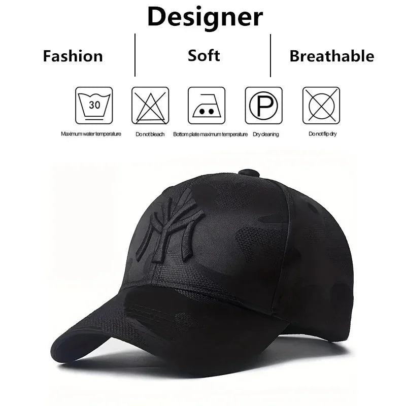 Unisex Letter Embroidery Camouflage Baseball Caps