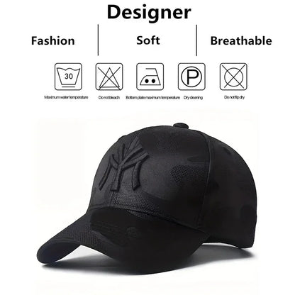 Unisex Letter Embroidery Camouflage Baseball Caps