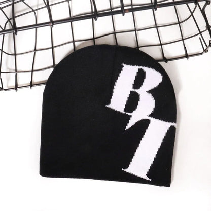 Fashion Printing Knitting Cap Hat Y2k Fiber Cold Cap Keep Warm Couple Warm Hats Outdoor