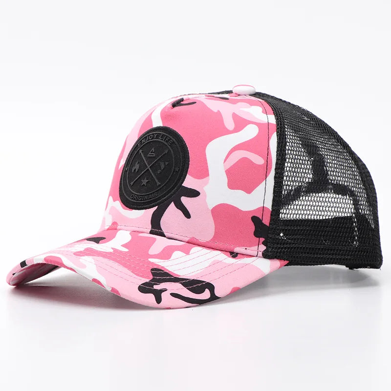 New Summer Mesh Baseball Cap Women Men Letter Patch Snapback Hat