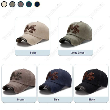 Spring and Autumn Washed Hats Mens Casual Old Baseball Caps