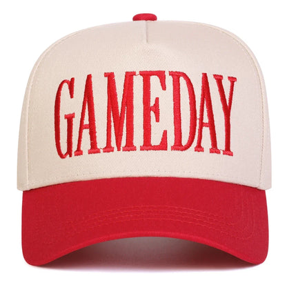 Unisex Gameday Letter Embroidery Baseball Caps Spring and Autumn