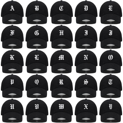 Old English Letter A-Z Embroider Baseball Cap For Men Women