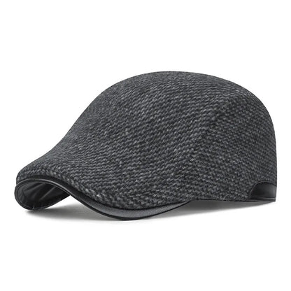 Winter Unisex Duckbill Hat With Ear Flaps Adjustable Snap Closure