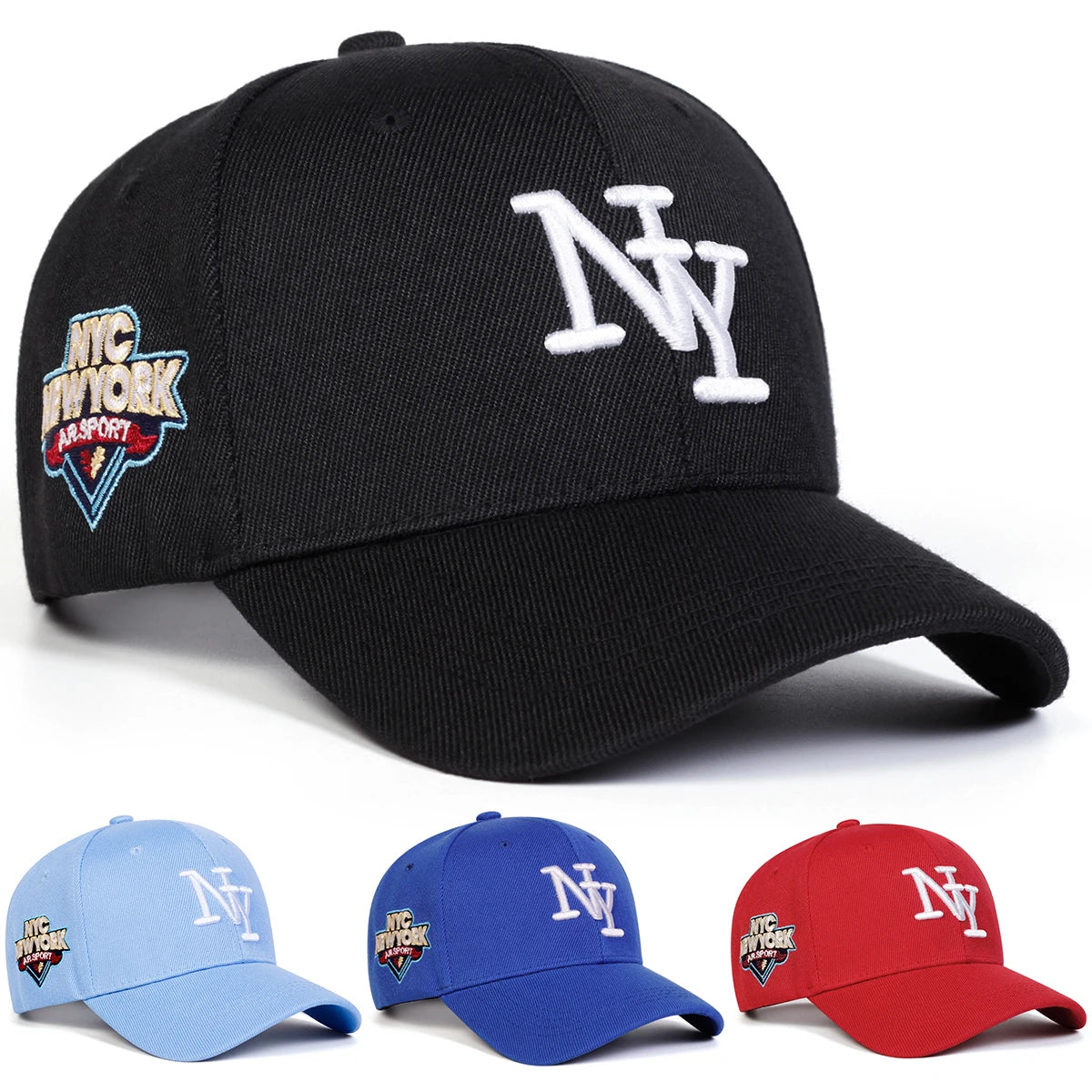 Unisex NY Letter Embroidery Baseball Caps Spring Autumn