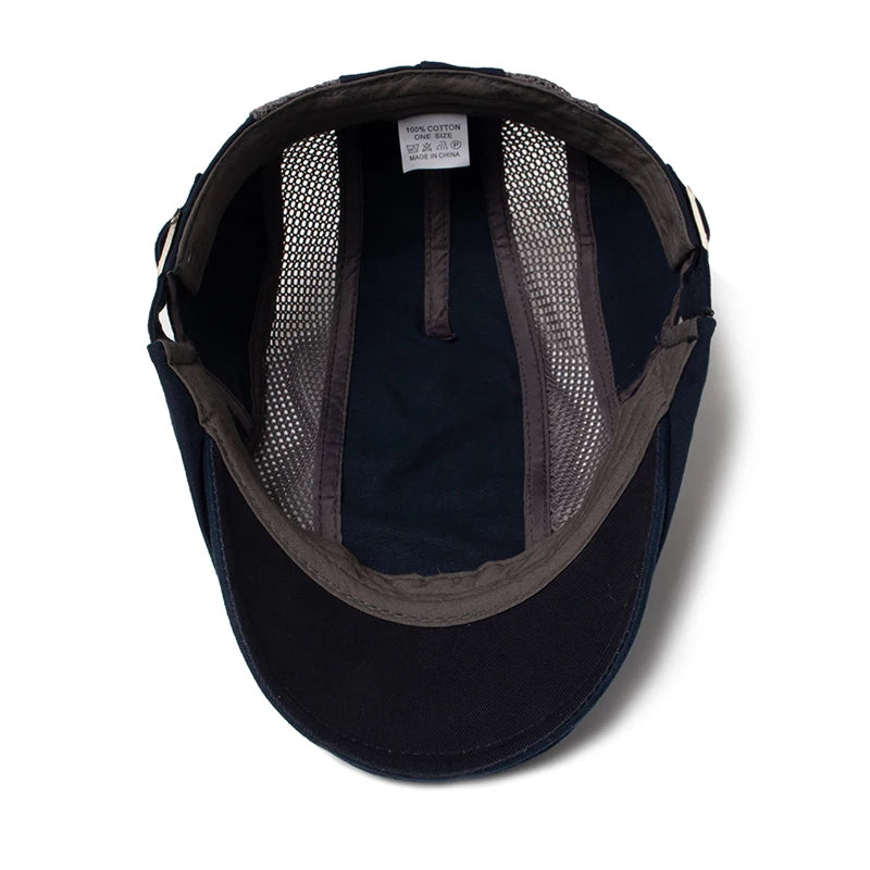 Mesh Cap Beret For Men Fashion Letter Label Berets Summer Cotton