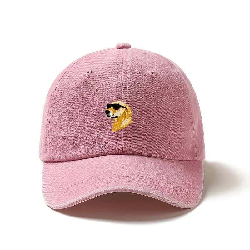Wearing Sunglasses, a Golden Retriever Printed Baseball Cap