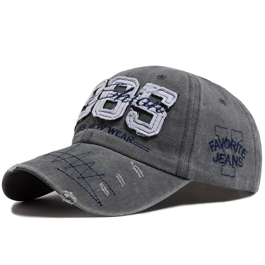 Big Digit 1985 Baseball Cap Men Fashion Visor Hip Hop Hat