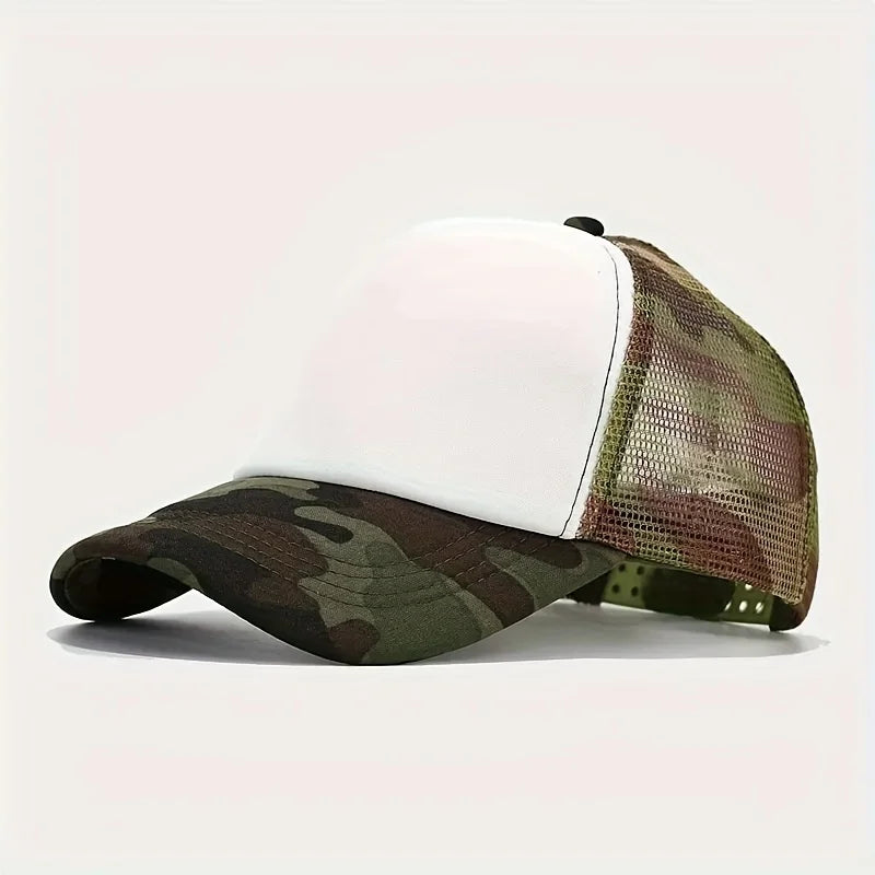 Camouflage Breathable Mesh Truck Driver Baseball Hat Men's And Women's Fashion