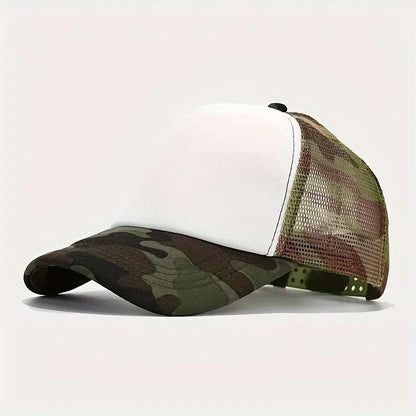 Camouflage Breathable Mesh Truck Driver Baseball Hat Men's And Women's Fashion