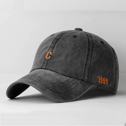 Letter C Embroidery Women Baseball Cap Solid Color Casual Peaked Caps