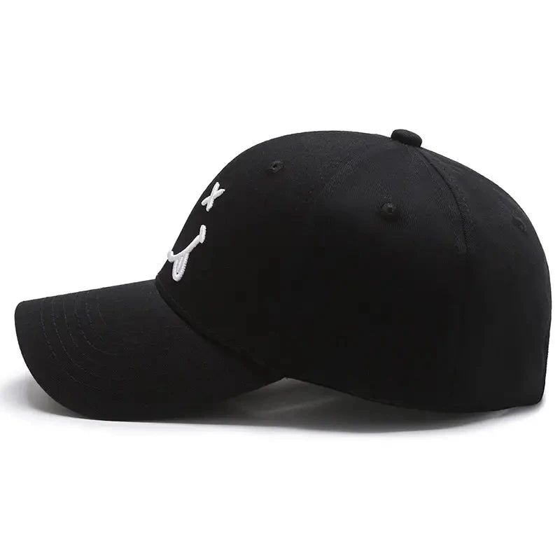 Men Women Smile Face Embroidery Baseball Caps Cotton Snapback hats