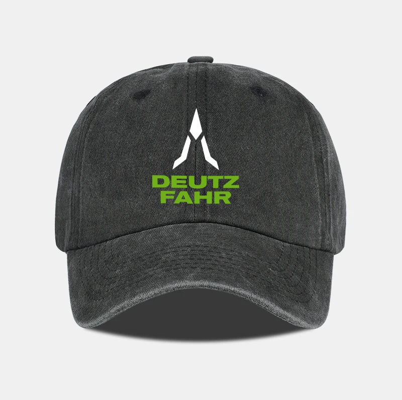 Deutz Farm Logo Printed Washed Baseball Cap Soft Comfortable Breathable Adjustable Retro Farm Style
