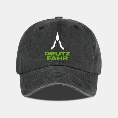 Deutz Farm Logo Printed Washed Baseball Cap Soft Comfortable Breathable Adjustable Retro Farm Style