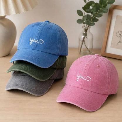 Classic Adjustable Baseball Caps Washed Peaked Brim Peaked Cap