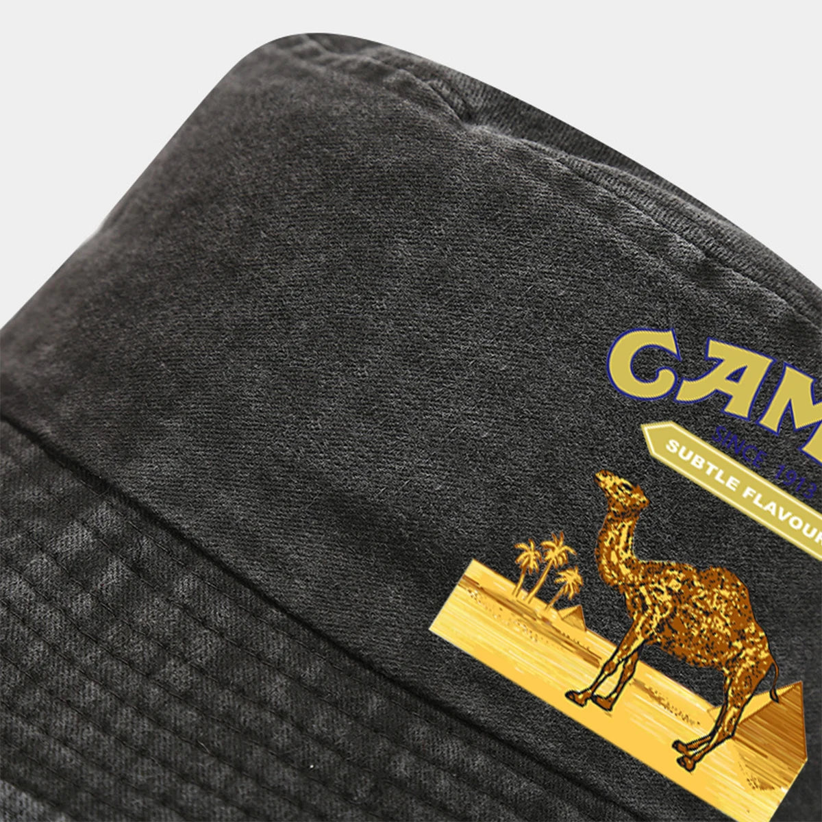 "Camel Trophy" Printed Washed Retro Sunshade Fisherman Hat
