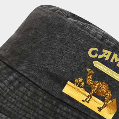 "Camel Trophy" Printed Washed Retro Sunshade Fisherman Hat