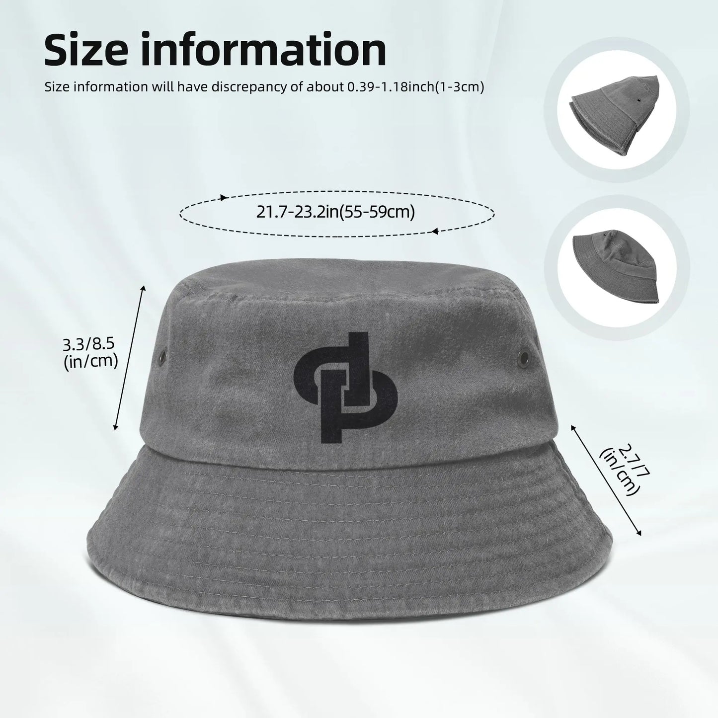 Beach Hatwear Rapper Jul Hip Hop Washed Denim Bucket Hat