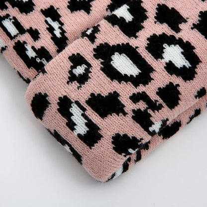 Leopard Print Jacquard Brimless Hat Unisex