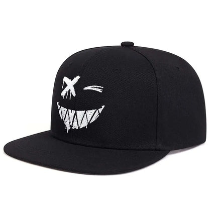 Unisex Personality Ghost Expression Embroidery Hip Hop Hats