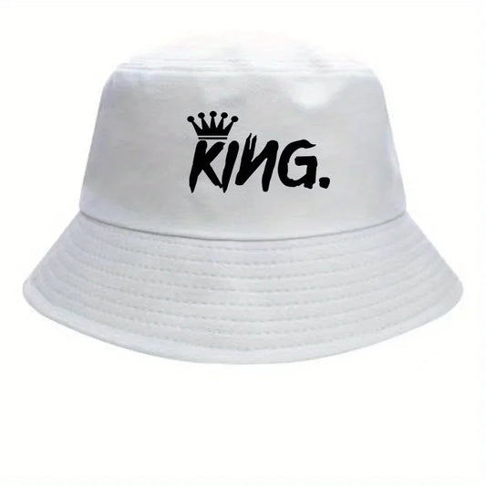 Fashion Fishing Bucket Hat - "King" Print Outdoor Sports Hat