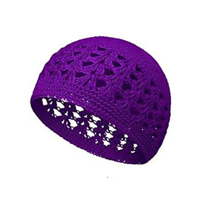 Fashion Knitted Crochet Beanie Hats Solid Color Handmade Kufi Hat