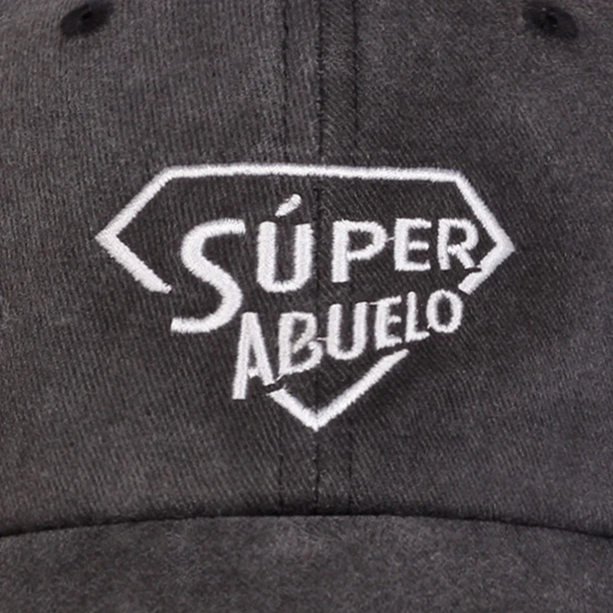 Unisex Super Abuelo Letter Embroidery Wash Baseball Caps Spring Autumn
