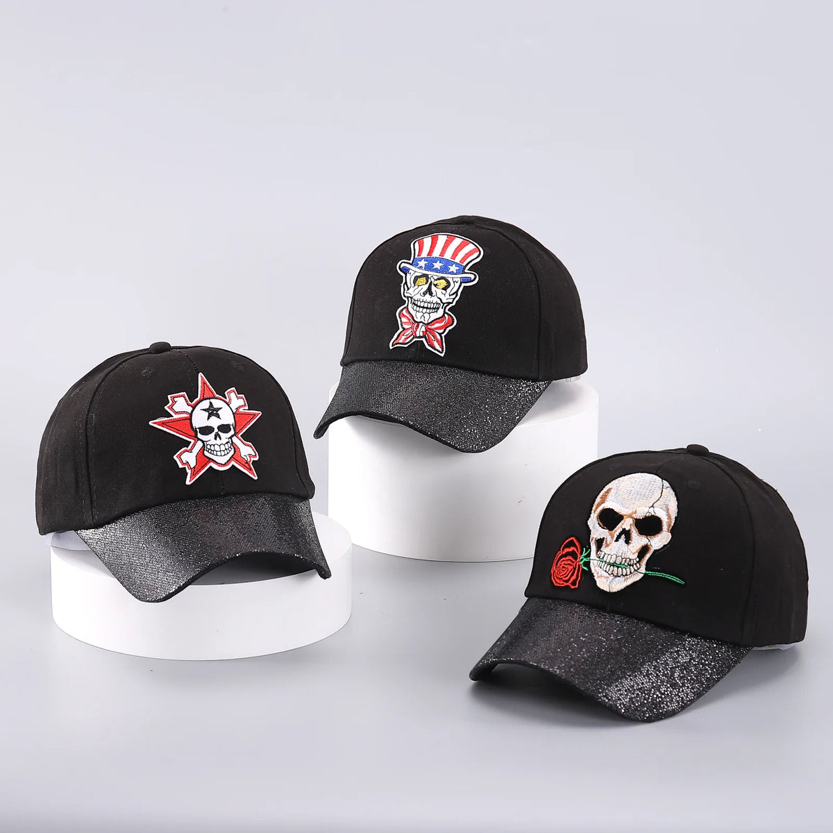 Skull Baseball Cap Halloween Party Funny Scary Expression Design Costume Party Accessories For Men Women Unisex