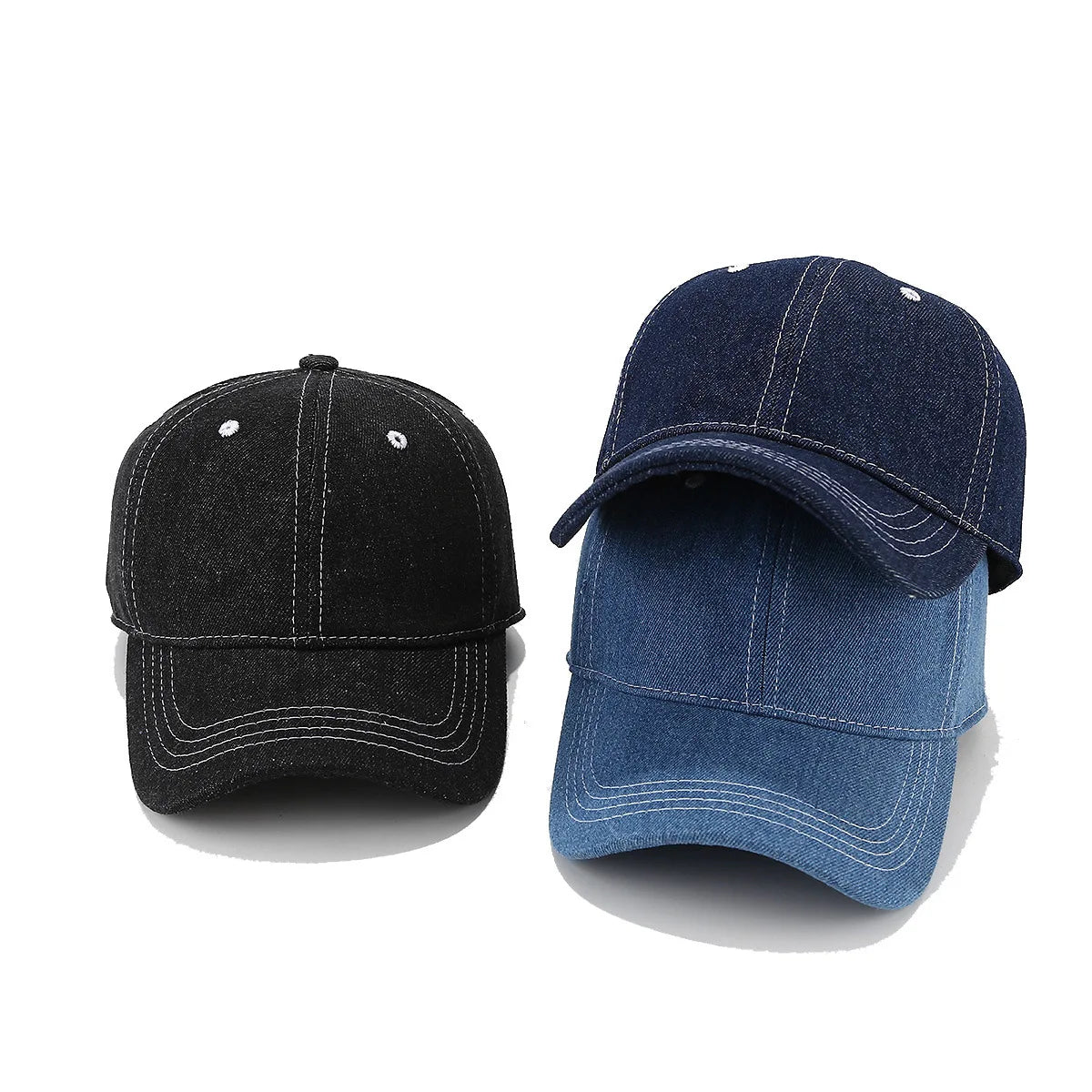 2026 New Solid Color Denim Baseball Cap For Women