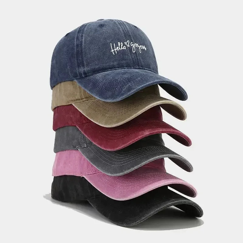 Spring And Summer Cotton Letter Print Casquette Baseball Cap