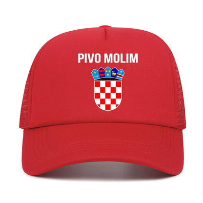 Funny Gift Beer Please In Croatian hat Hrvatska Croatia Souvenir Gift Baseball Cap Men