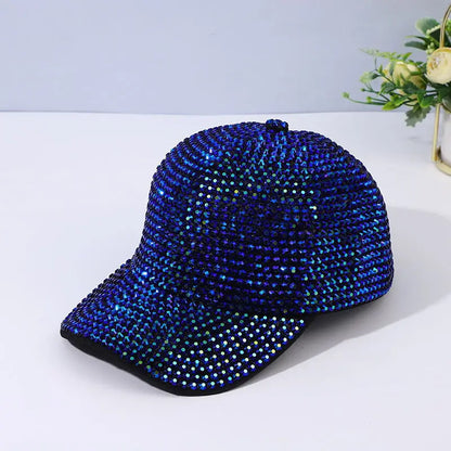 Trendy Full Diamond Handmade Design Baseball Cap
