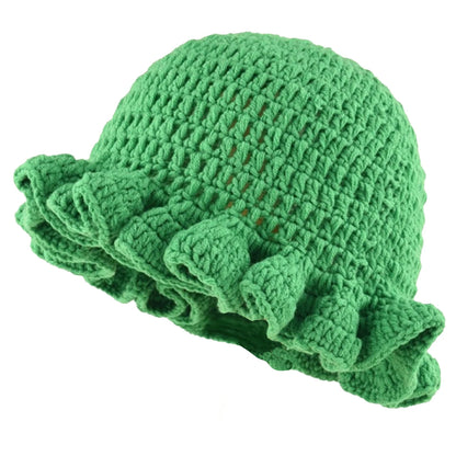 Solid Color Hand Knitted Knit Hat In Bohemian Style With Hollowed Out