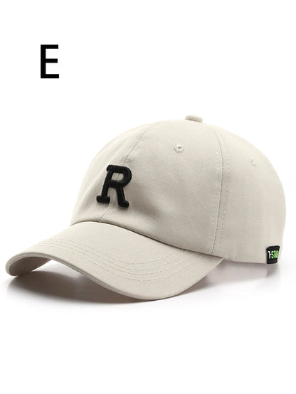 Embroidery Letter R Men Baseball Cap For Women