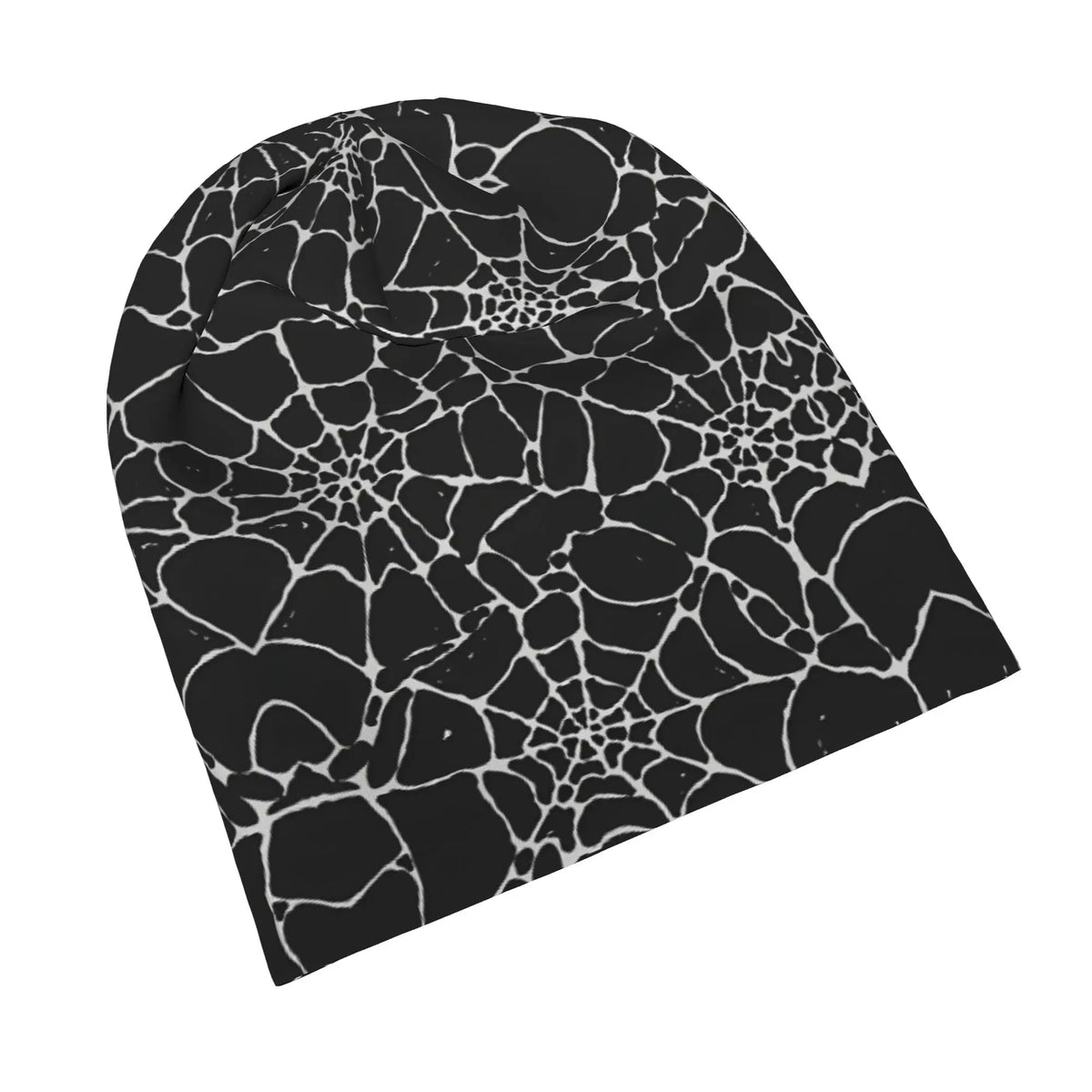 Black Spider Web Texture Beanie Hats Knitted Hat Outdoor Elastic Men Women Caps