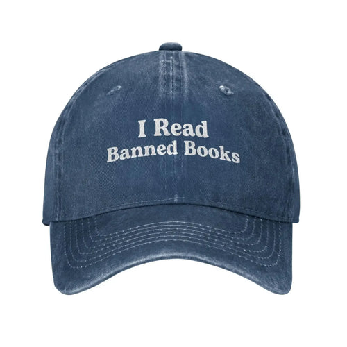 I Read Banned Books Hat Men Dad Hats Cute Cap For Man Women Basketball Caps