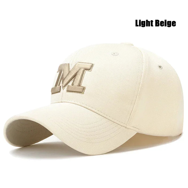 Fashion Men Women M Letter Three-Dimensional Embroidery Baseball Cap
