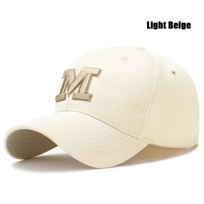 Fashion Men Women M Letter Three-Dimensional Embroidery Baseball Cap