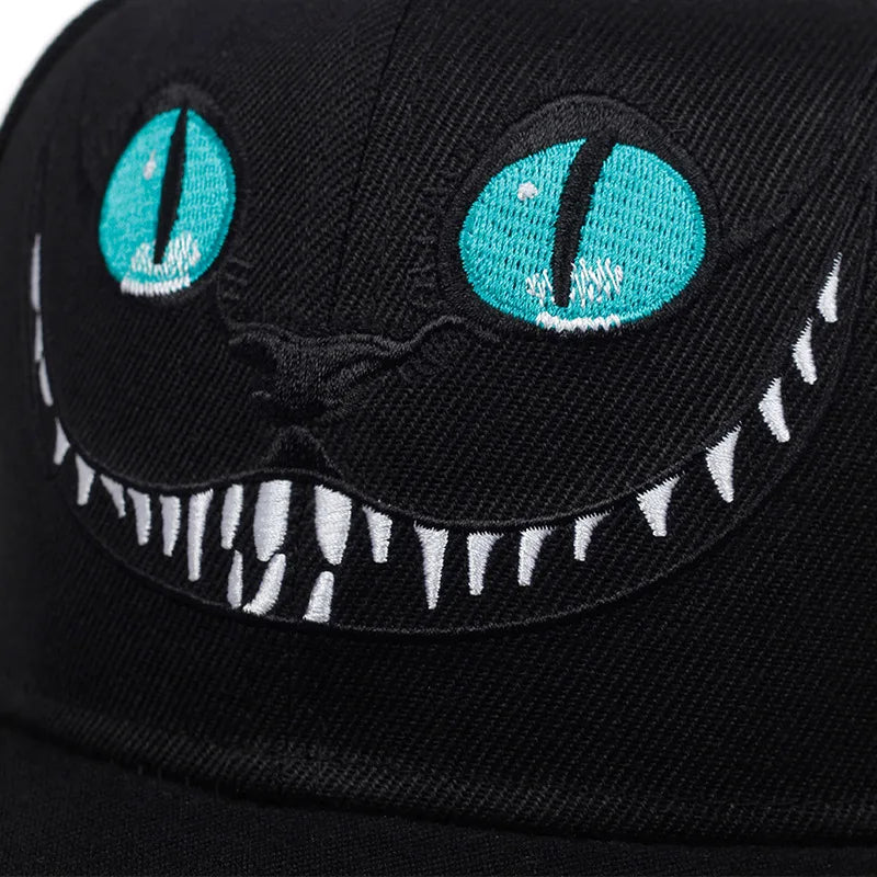 2024 New Unisex Cartoon Cat Embroidery Hip Hop Hats